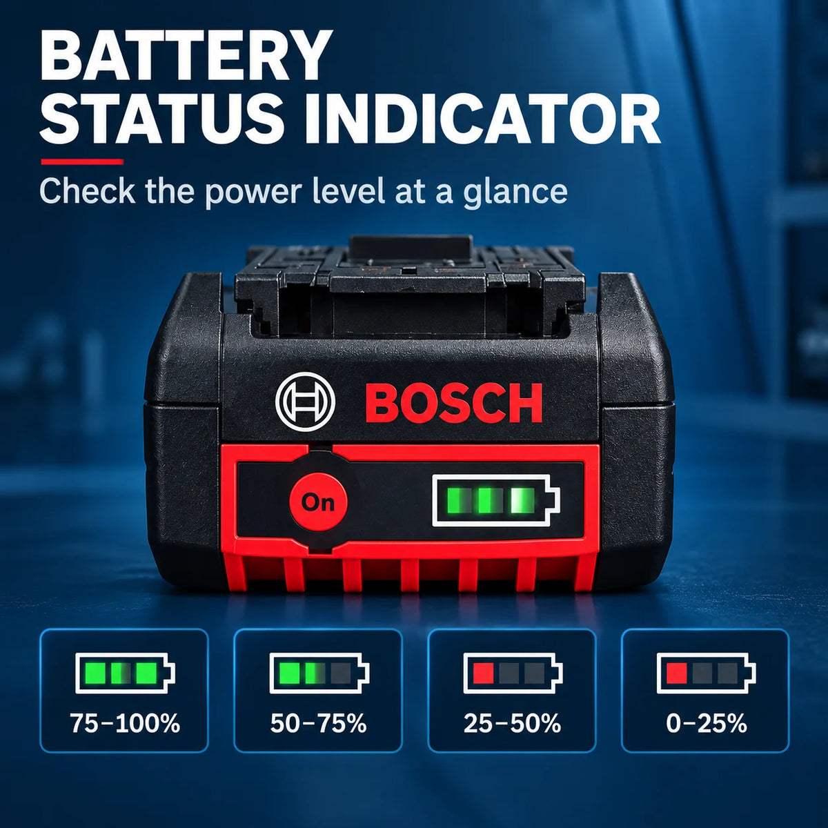 Bosch 18V 6.0Ah Lightweight Compact Genuine Battery for DIY Home Repair Fits BAT609G BAT610G GSR18V-LI Tools