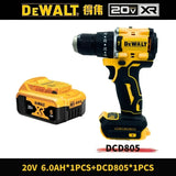 DEWALT DCD805 20V Power Tools, Brushless Impact Drill Cordless Electric Screwdriver, Optional 2Ah 6Ah Lithium