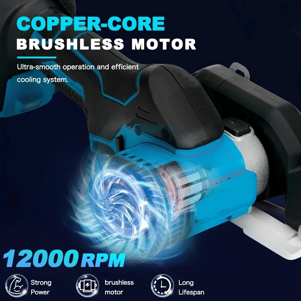 New 3 Inch Brushless Mini Angle Grinder 76Mm Electric Compact Cut-Off Tool For Makita 18V Battery