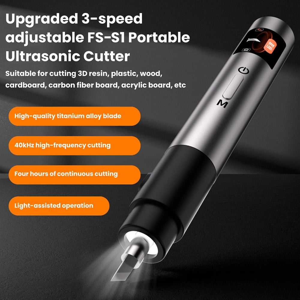 FS-S1 Without Battery Ultrasonic Cutter Knife Multi-Function Handheld Ultrasonic Cutter Type-C DIY Electric Engraving Tool