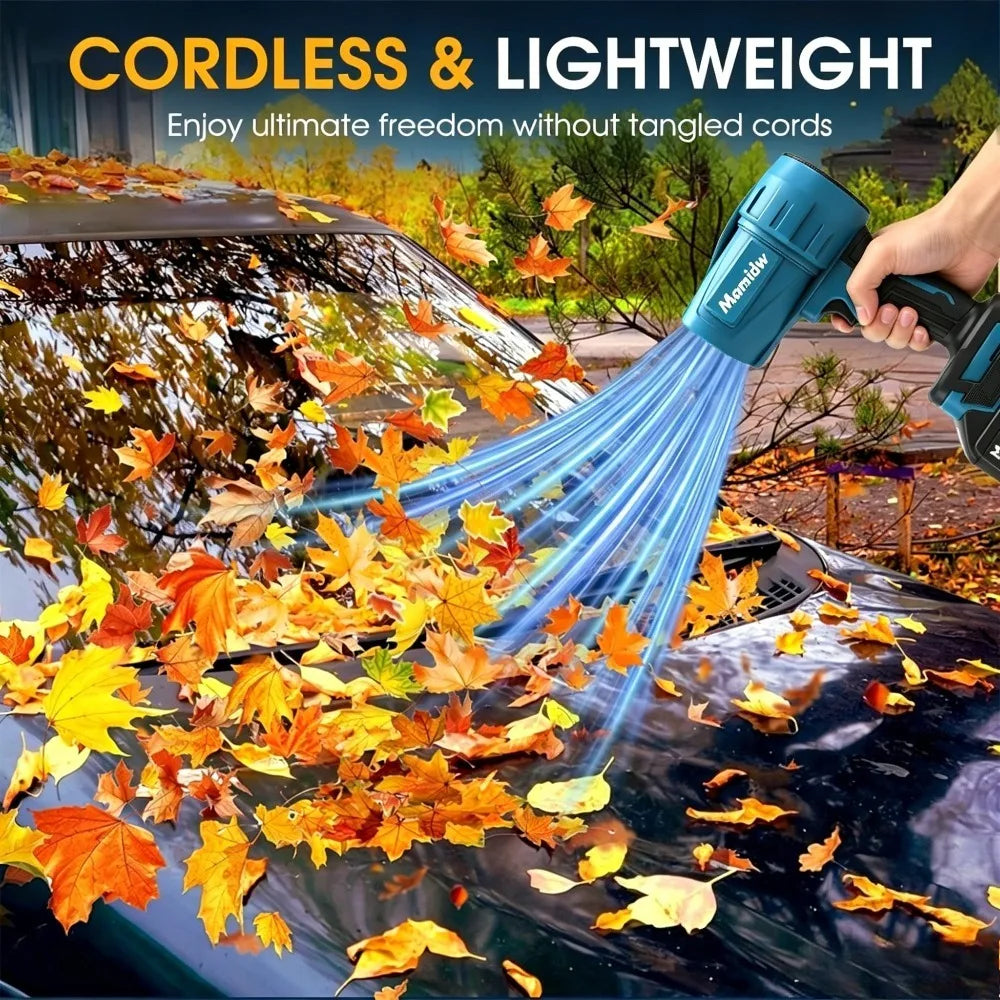 Cordless Leaf Blower for Makita 18V Battery, 22000RPM High Speed, Metal Body for Durability, Ideal for Garden, Patio, Driveway & Car Cleaning