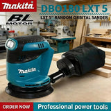 Makita DBO180Z Cordless Body Only Cordless 18 V Li-ion Random Orbit Sander, 125 mm Woodworking Sanding Putty Polishing