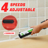 10oz/300ml Electric Caulking Gun for Milwaukee 18V Battery 4 Speeds Silicone Caulking Tools Dripless Caulk Adhesive Gun