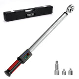 SEESII Digital Torque Wrench 340N.m Digital Electric Wrench 1/2" Drive 12.5-250.8ft-lbs/17-340N.m Buzzer LED Flash for Car Care