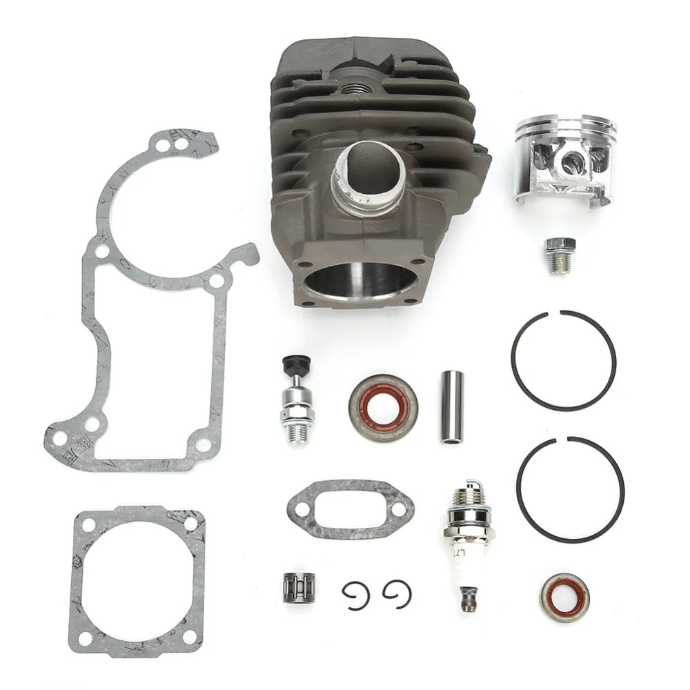 Grey Cylinder Piston Kit Large Bore Compact Engine Rebuild Kit Easy to Install Metal for Stihl 026 MS260 026PRO
