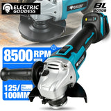 Electric Goddess 125/100mm Brushless Angle Grinder Polishing Machine Cordless Angle Grinder For Makita 18V Battery Pin