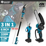 Electric Chainsaw Brushless Telescoping Pole 3 IN 1 Pruner High Branch Saw Garden Tree Pruning Tools For Makita 18V Battery Pins