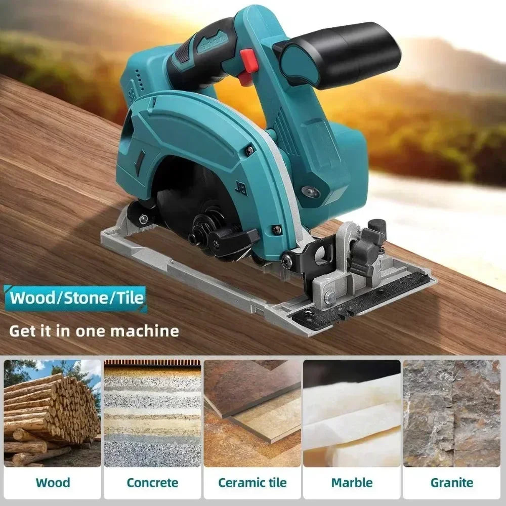 165mm Brushless Circular Saw Cordless Electric Saw for Wood Metal Ceramic Stone Wall Cutting Electric for Makita 21V Battery