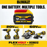 Original DEWALT DCB612 FLEXVOLT 60V MAX 12Ah Lithium Ion Rechargeable Battery for 20V and 60V MAX Cordless Power Tools