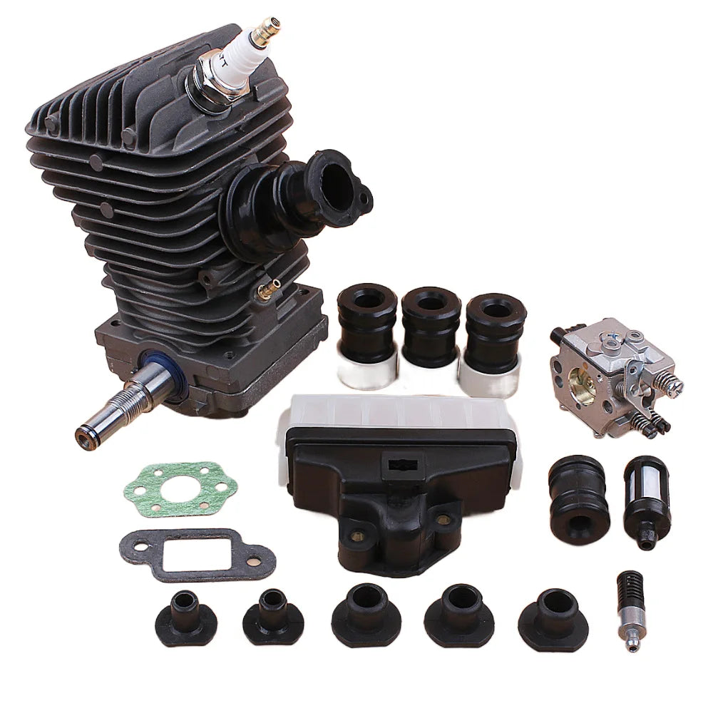 42.5MM Engine Motor Assembly Cylinder Piston Carburetor AV Buffer Set For Stihl MS250 MS230 025 023 MS 250 230 Chainsaw Spares