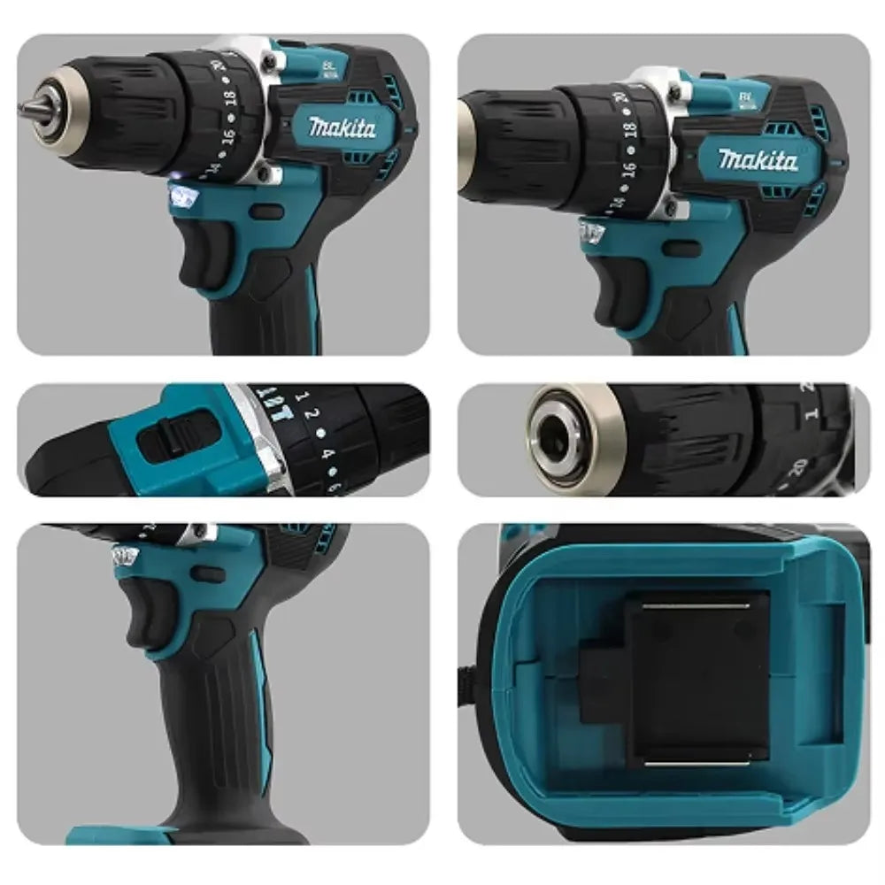 High Torque Original DDF487 Brushless Electric Screwdriver 18V, Makita Original 6.0Ah & Tool Package