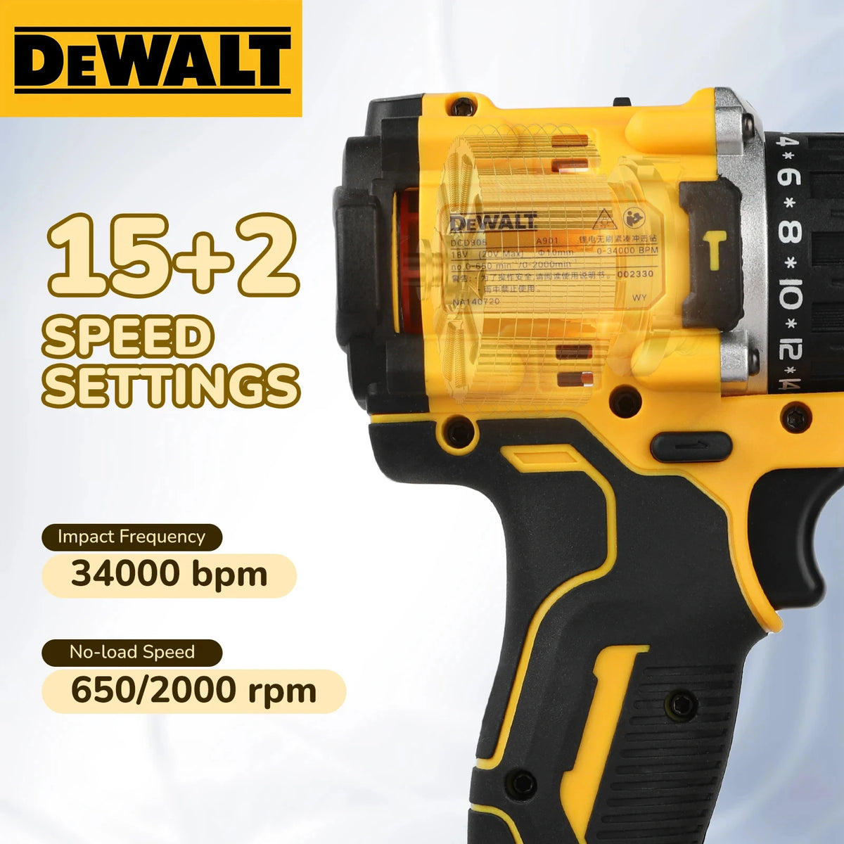 '2026 New!' DEWALT DCD805 Brushless Compact Electric Screwdriver Impact Drill Hand Drill Power Tools For 20V Lithium Battery