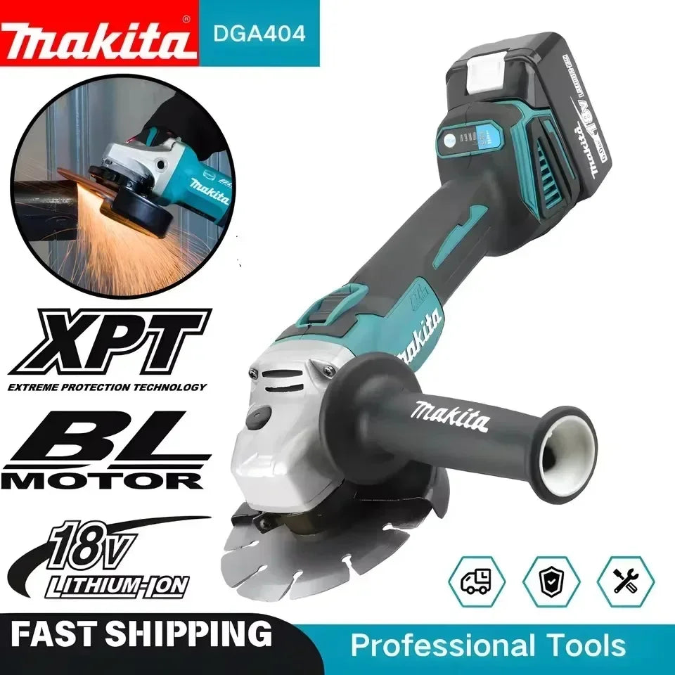 Makita DGA404 Brushless Cordless Angle Grinder 10000 RPM For Removing Rust From Steel Gates On Outdoor Fence Repair Jobs