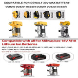 Brushless Electric Trimmer Woodworking Trimming Wood Router Milling Engraving Slotting Machine For Makita/Dewalt/Milwaukee 18V