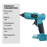Electric Hot Melt Glue Gun Cordless Glue Grab 11mm Glue Stick Hot Melt Welding Air Gun (No battery) Fit Makita 18V Battery pin