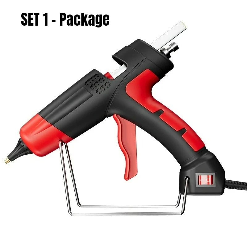 300W Hot Silicone Gun Red for 11mm Glue Sticks,AC Plug,High Power Industrial Hot Glue Gun Heat Temperature Electric Repair Tool