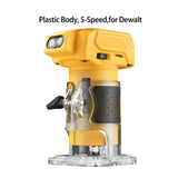 Brushless Electric Trimmer Woodworking Trimming Machine Wood Router Milling Engraving Slotting Machine For Dewalt 18V BatteryPin