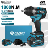 1800NM Cordless Electric Impact Wrench Compact Model Brushless Motor Lithium Electric Drive For Makita 21V Battery Pin