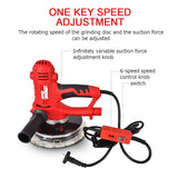 Drywall Sander 110V/220V Portable Electric Wall Putty Grinding Polishing Machine with LED Light Dust Clooect Bag Sandpaper 850W