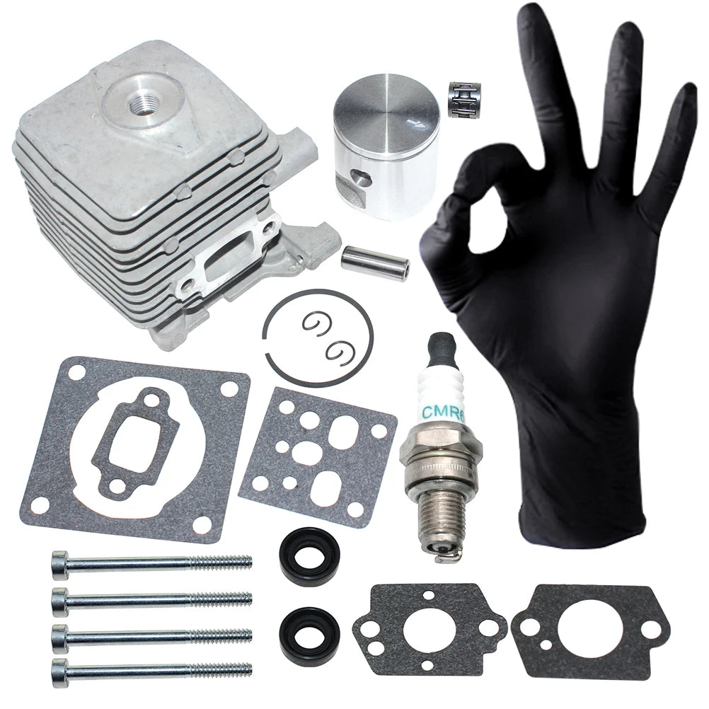 Cylinder Piston Kit For Stihl FS38 2-Mix ,FS55 2-Mix,FS55R 2-Mix,HS45 2-Mix,HS52, (From 2012 Version)