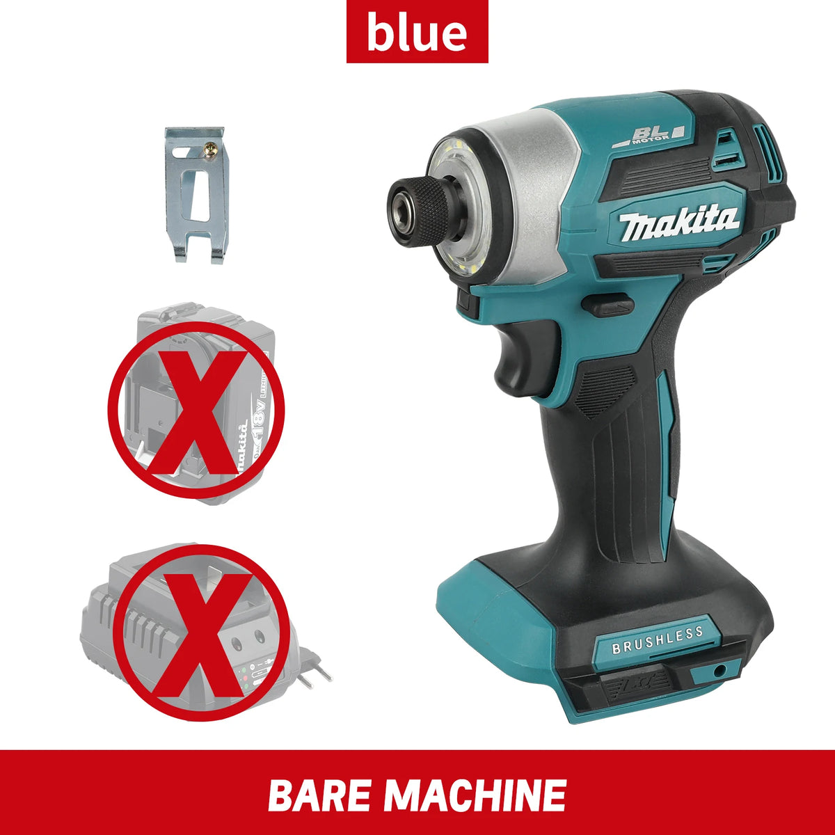 Makita Lithium Screwdriver New Dtd173 Impact Screwdriver Set Household Electric Screwdriver Electric Hand Drill(with battery)