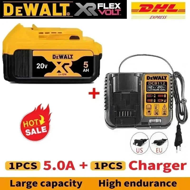 100% Original DeWALT Battery 20V/60V 6Ah 9Ah MAX FlexVolt for DCB606 DCB205 DCB206 DCB209 DCB182 Power Tool with Battery