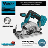 5/7-inch Cordless Circular Saw 5000rpm Brushless Woodworking Saw 45degree Cut Adjustment Circular Saw For Makita 18V Battery Pin