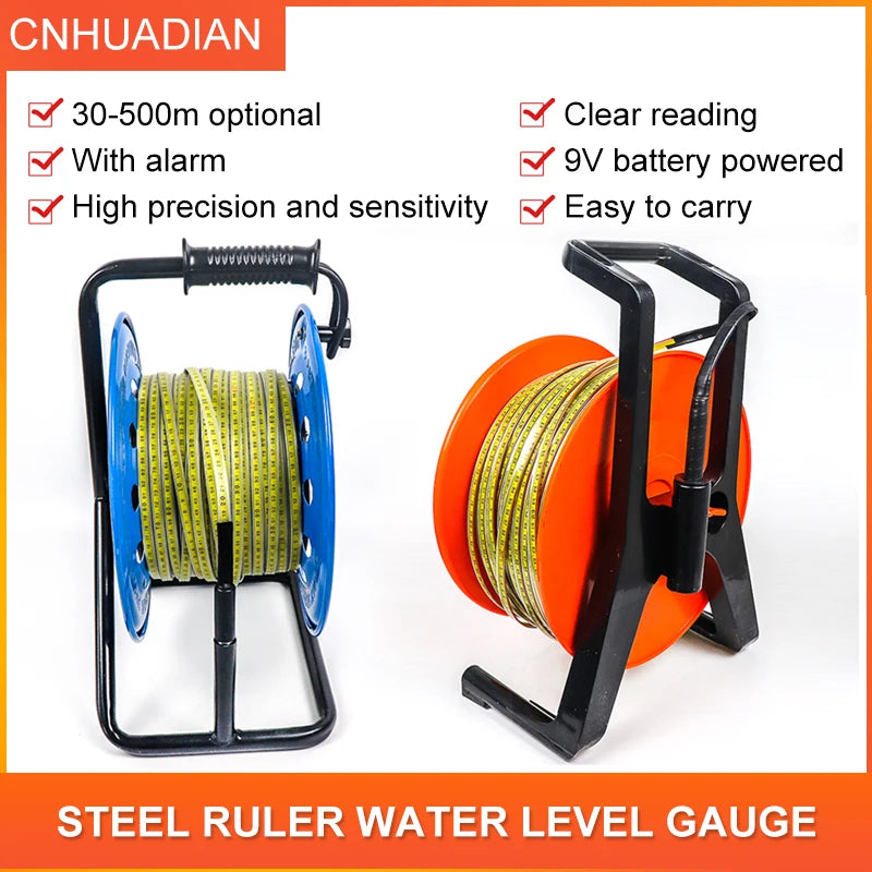 150m Stainless Steel Probe Underground Water Level Meter With Alarm