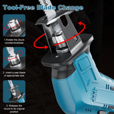 Cordless Reciprocating Saw For Makita 18V Battery Portable Electric Reciprocating Saw For Wood Metal Pipe Cutting Power Tool