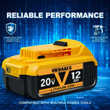 High Capacity 12.0Ah 20V Rechargeable Lithium Ion Battery for Dewalt 20V Battery Work DCB200 DCB201 DCB203 DCB205 DCB206 Tools