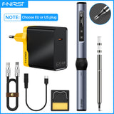 FNIRSI HS-01 Adjustable Temperature Soldering Iron DC 24V 80-420℃ Welding Solder Rework Station PD 65W Portable Repair Tool