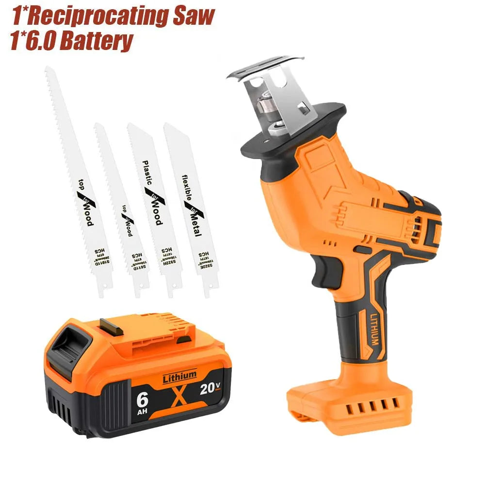 Cordless Reciprocating Saw For DEWALT DCB200 18V Battery Portable Electric Saw Wood Metal PVC Pipe Cutting Bandsaw Power Tool
