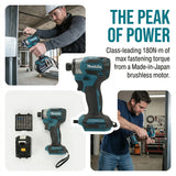 Makita Blue DTD173 18V Lithium Brushless Cordless Bare Tool Household Impact Driver For Wood DIY Furniture Fastening Jobs
