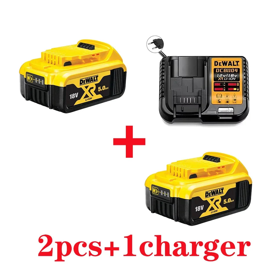 Dewalt 20V Battery 5AH 6AH 18V5.0AH Rechargeable Lithium Ion Battery, Dewalt DCB200 Power Tool Replacement Battery