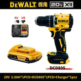 DEWALT DCD805 20V Power Drill Tools, Brushless Impact Drill Cordless Electric Screwdriver, Optional 2Ah 6Ah Lithium