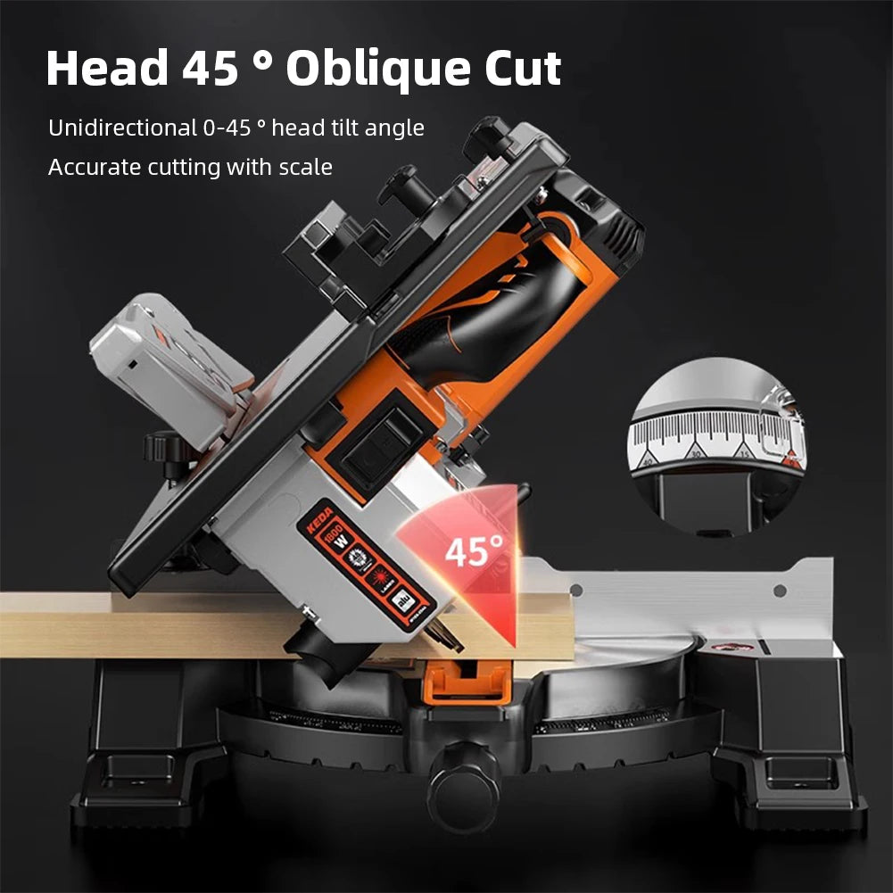Electric Compound Saw 10 Inch Table Saw Miter Cutting Boundary Aluminum Machine 45° Woodworking Dual Purpose All-in-One Machine