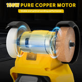 Cordless Bench Grinder 5500RPM Dual Wheel Grinder Metal Stone Knife Polishing Grinding Sharpening Tool For Dewalt 20V Battery