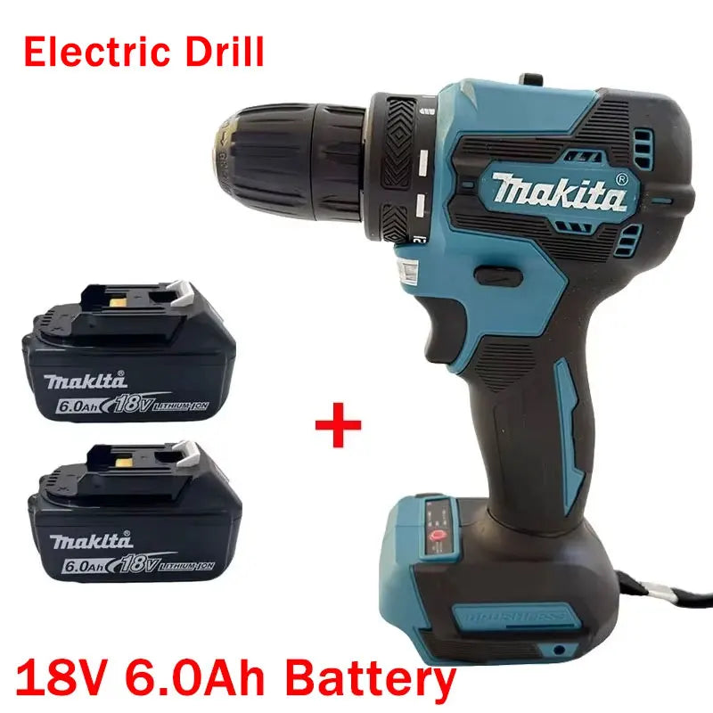 Makita DDF485 Compact Cordless Hammer Drill 18V Rechargeable Brushless Electric Tool Variable Speed for Drilling And Hammering