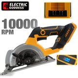 Electric Goddess 5in Brushless Electric Circular Saw ﻿1000W Handheld Woodwork Saw Power Tool ﻿﻿For Dewalt 20V Battery Pin