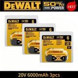 100% Genuine Dewalt 20V 6AH Battery, Rechargeable Lithium Ion Battery, Dewalt DCB200DCBL722/DCL050/DCF850Power Tool Replacement