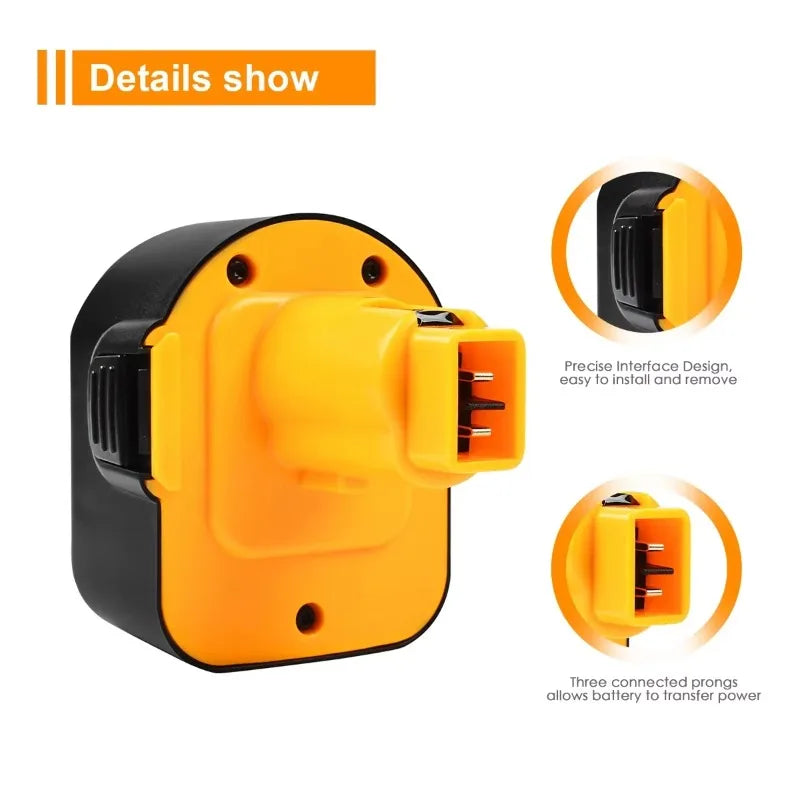 .12V 4800-9800mAh Tool Battery For Dewalt DE9074 DC9071 DE9037 DE9071 DE9075 DW9071 DW9074 DC727 DW9072 DC756 DC980 DC981 DW051.