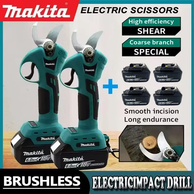 Makita 18v Battery Professional Cordless Electrician Scissors Pruning Shears Cutter Wireless Drills Tools Garden Pruner