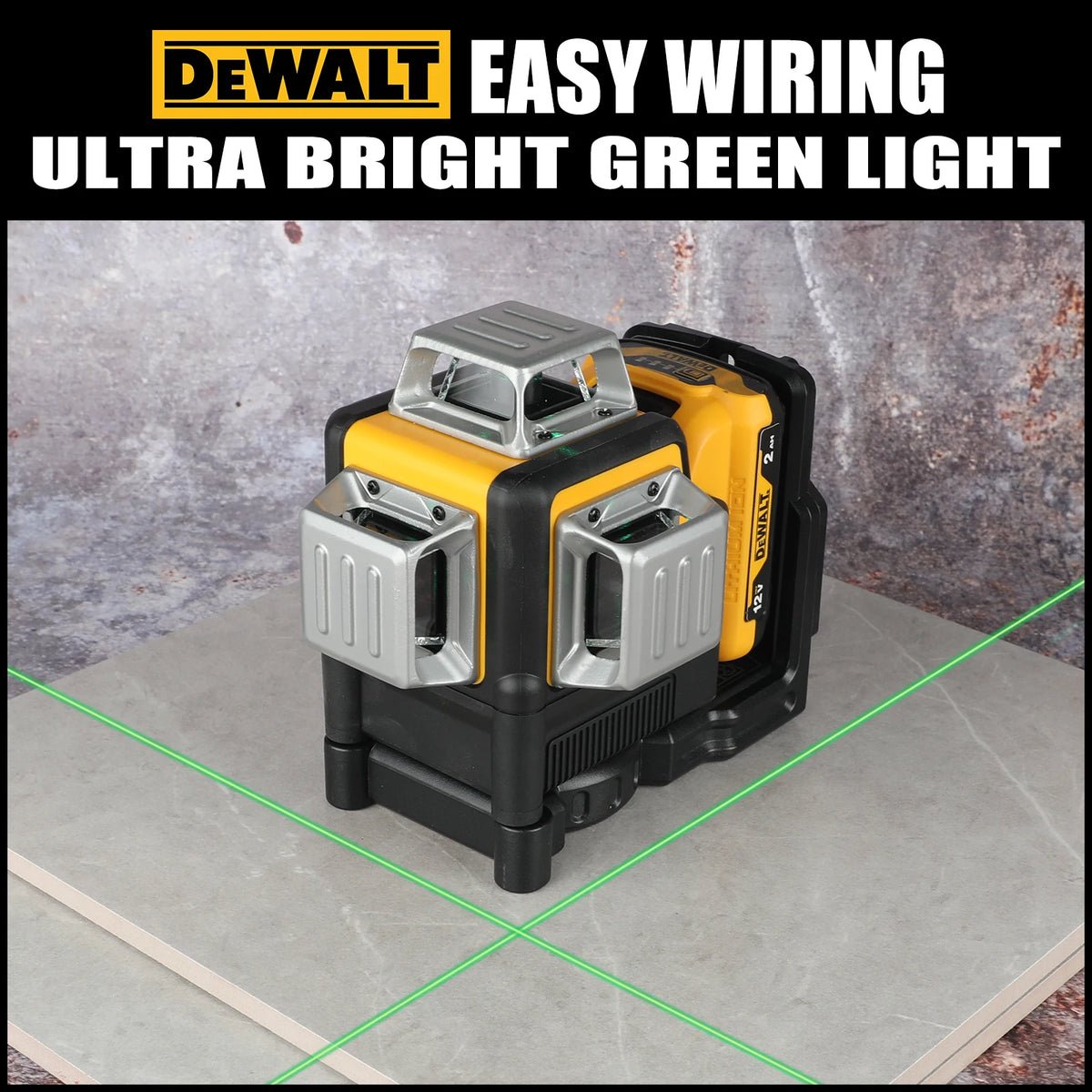 2026 Dewalt DW089LG 12V Green Laser Level, 12 Line 3-Sided 360° Vertical & Horizontal for Indoor Outdoor Project Lithium