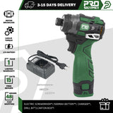 17V Brushless Electric Screwdriver 140Nm Wireless Power Driver 3-Speed Lithium-Ion Battery LED Light Woodworking By PROSTORMER