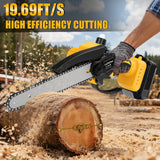 8 Inch Mini Electric Chainsaw Brushless Handheld Power Chain Saw for Tree Trimming Wood Cutting Fit for Dewalt 20V Battery Pin