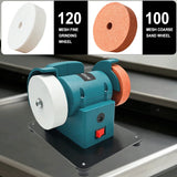 Dual-Wheel Mini Grinder Handheld PolisherCordless Electric Bench Grinder 100/120 Mesh Wheels For Makita 18V Battery(No Battery)