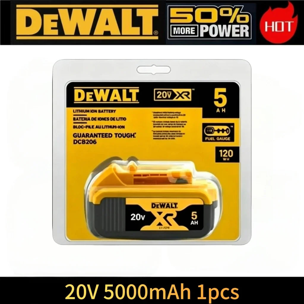 100% Genuine Dewalt 20V 6AH Battery, Rechargeable Lithium Ion Battery, Dewalt DCB200DCBL722/DCL050/DCF850Power Tool Replacement