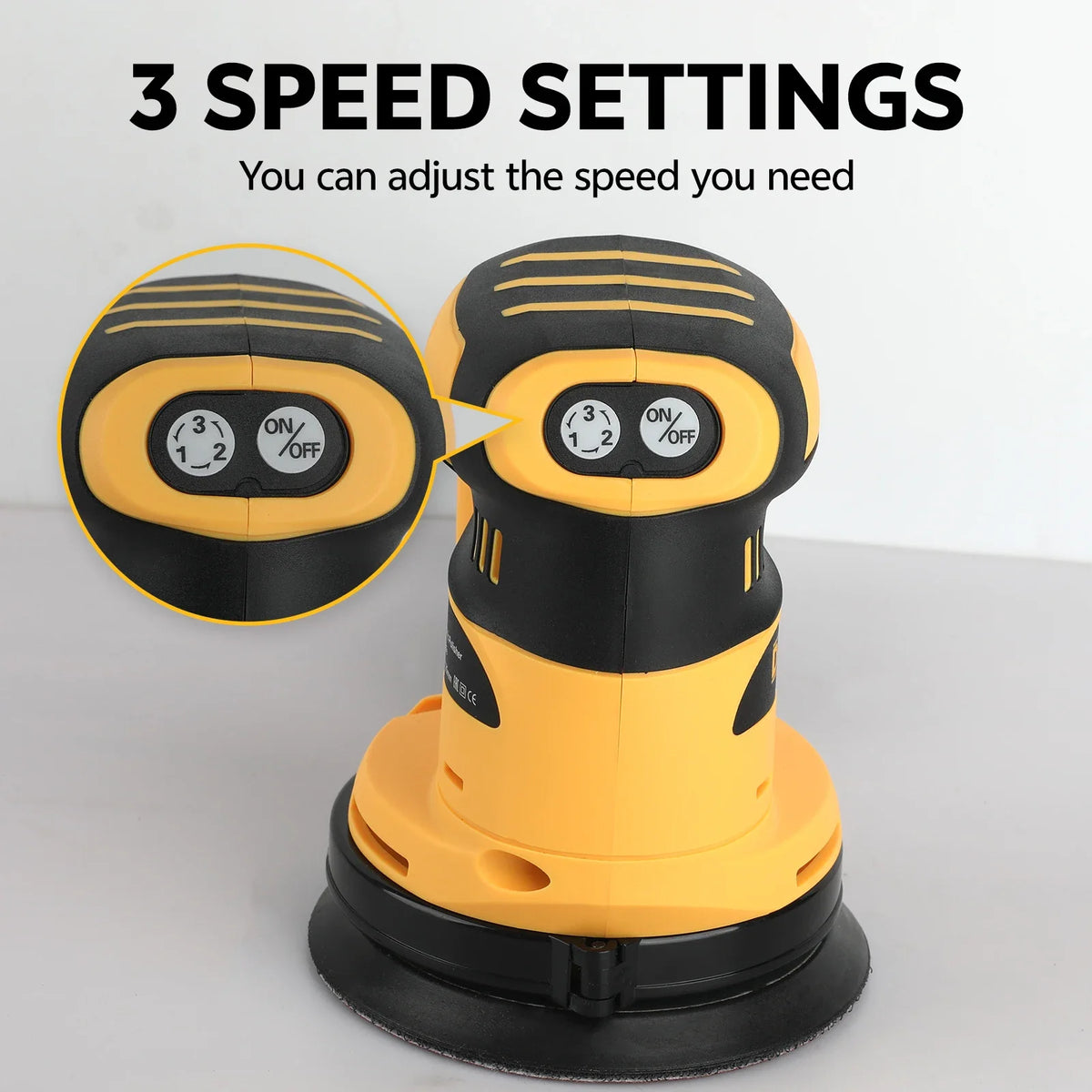 DeWalt WS-KA7 20V Cordless Polisher Lightweight 3-Speed 125mm Dual Action For Car Detailing DIY Polishing No Battery Hand tools