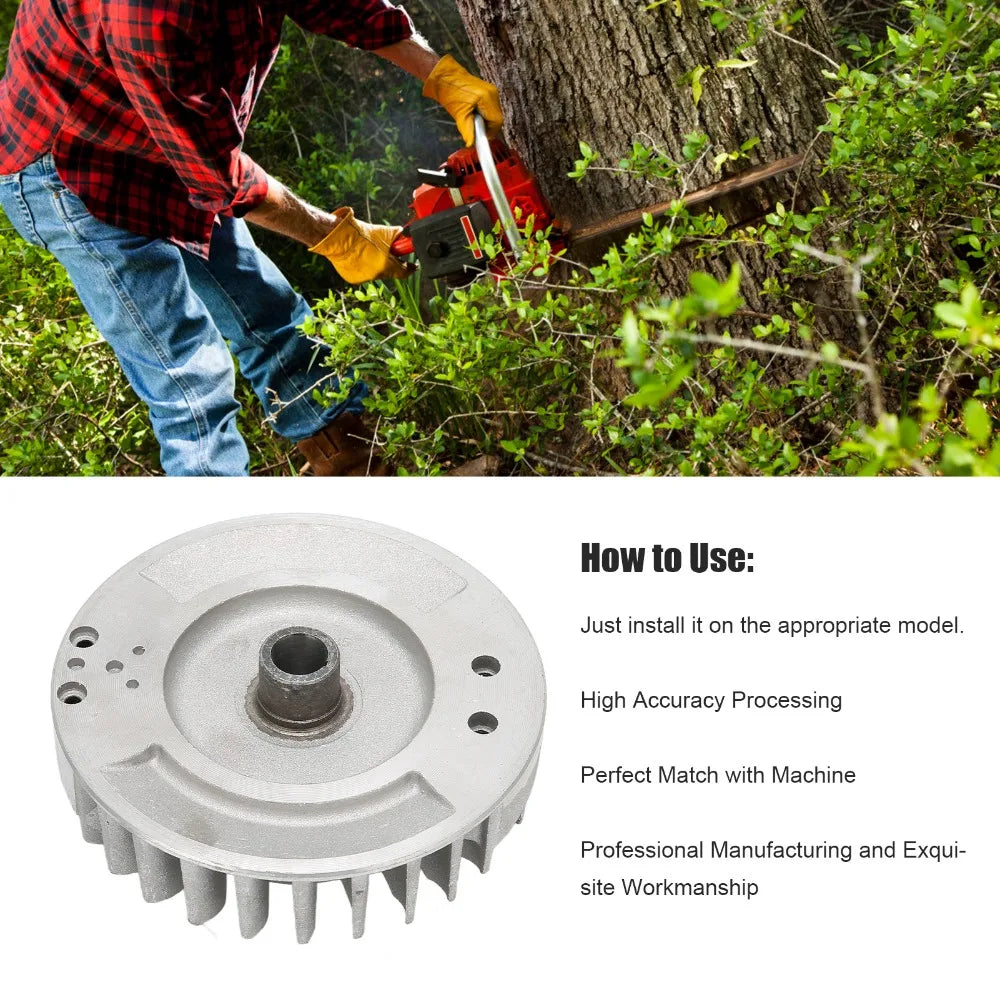 Aluminium Alloy Chain Saw Flywheel Compact Grey Replacement Flywheel Easy to Install for STIHL Ms380 Ms381 038