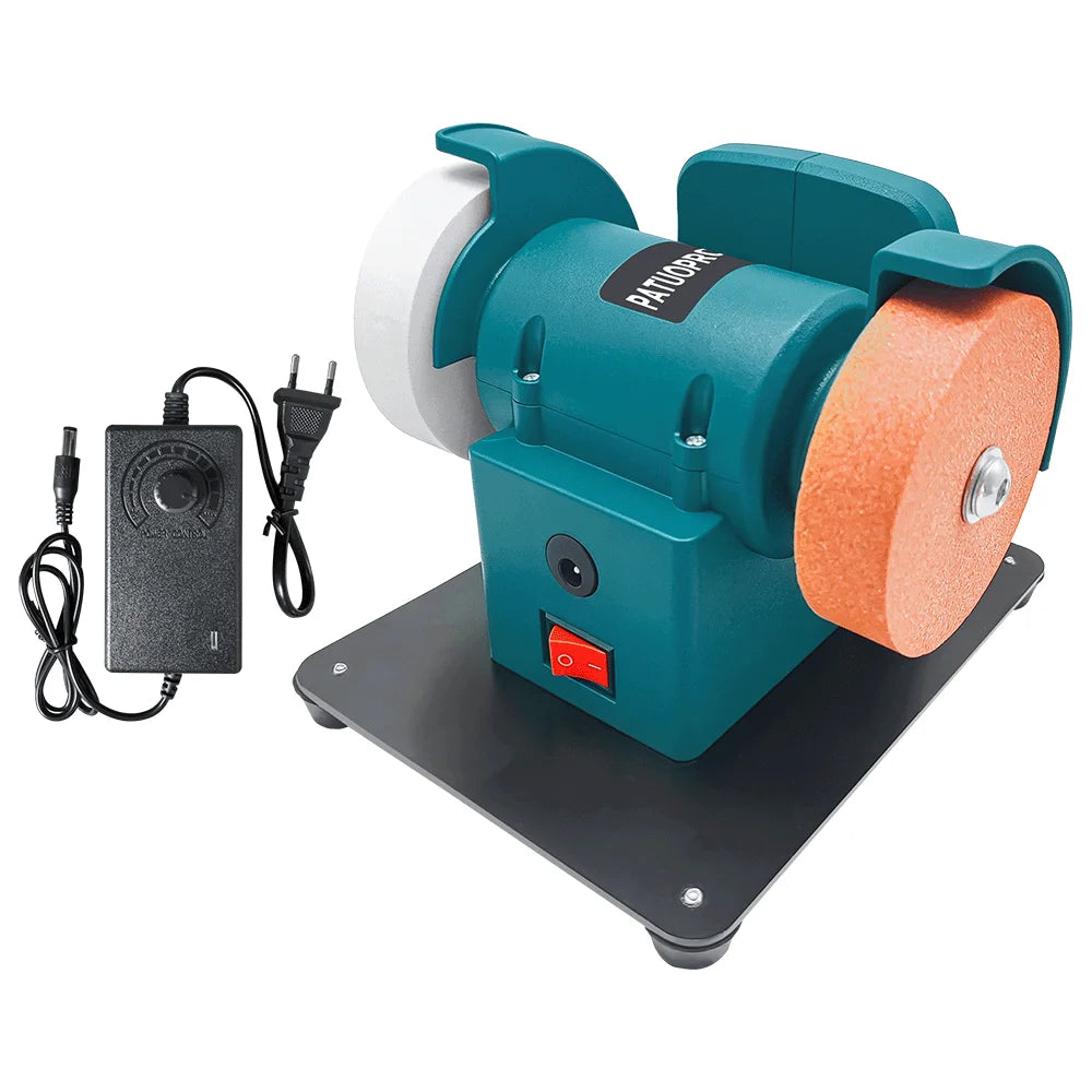 Dual-Wheel Mini Grinder Handheld PolisherCordless Electric Bench Grinder 100/120 Mesh Wheels For Makita 18V Battery(No Battery)